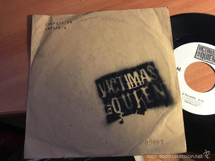Disques de vinyle: VICTIMAS DE QUIEN ( A TU LADO ) SINGLE ESPA&Ntilde;A 1993 PROMO CARPETA NUMERADA 00003 (EPI3)