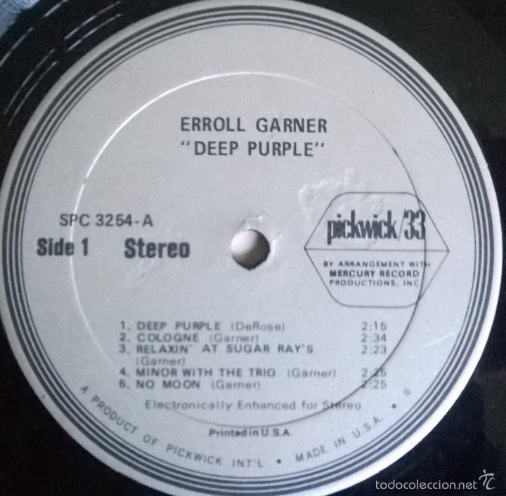 Discos de vinilo: Erroll Garner. Deep Purple. Mercury, USA LP - Foto 3