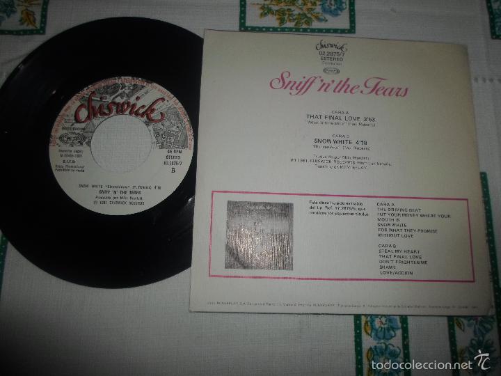 Discos de vinilo: SNIFF&acute;N&acute; THE TEARS.THAT FINAL LOVE - Foto 2