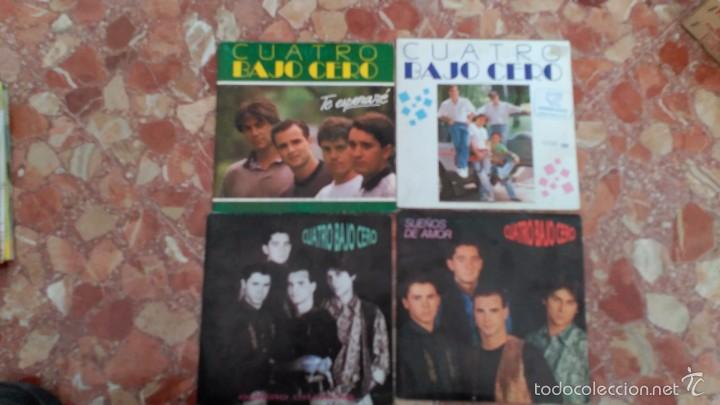 Disques de vinyle: LOTE 4 SINGLES CUATRO BAJO CERO