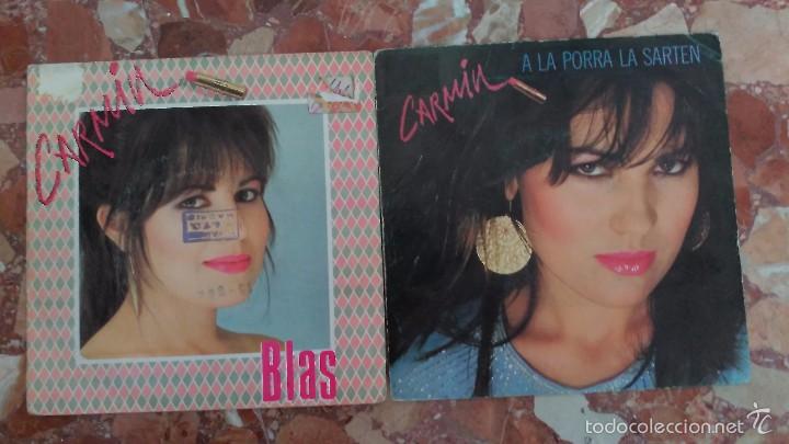 Discos de vinilo: LOTE DE 2 SINGLES CARMIN