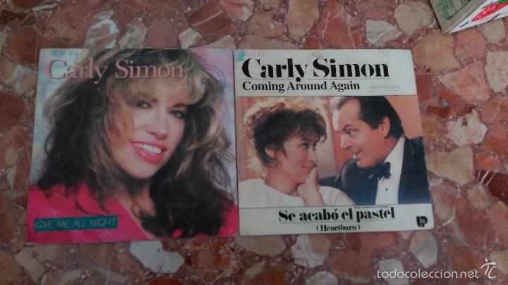 Discos de vinilo: LOTE DE 2 SINGLES CARLY SIMON - Foto 1