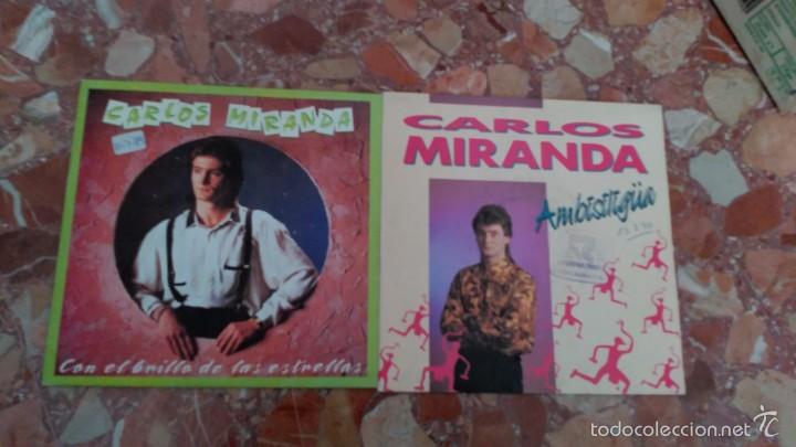 Discos de vinilo: LOTE 2 SINGLES DE CARLOS MIRANDA - Foto 1