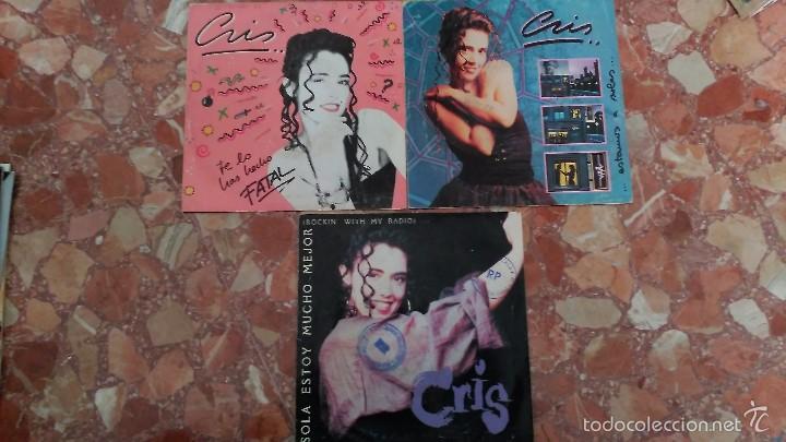 Discos de vinilo: LOTE 3 SINGLES CRIS - Foto 1
