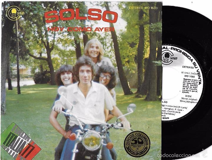 Discos de vinilo: SOLSO: HOY COMO AYER (OGGI E COME IERI) / AMOR (AMORE) - Foto 1