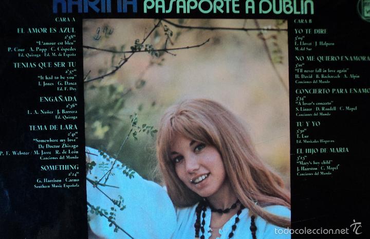 Discos de vinilo: Karina - Pasaporte a Dublin - Edici&oacute;n de 1971 de Espa&ntilde;a - Foto 3