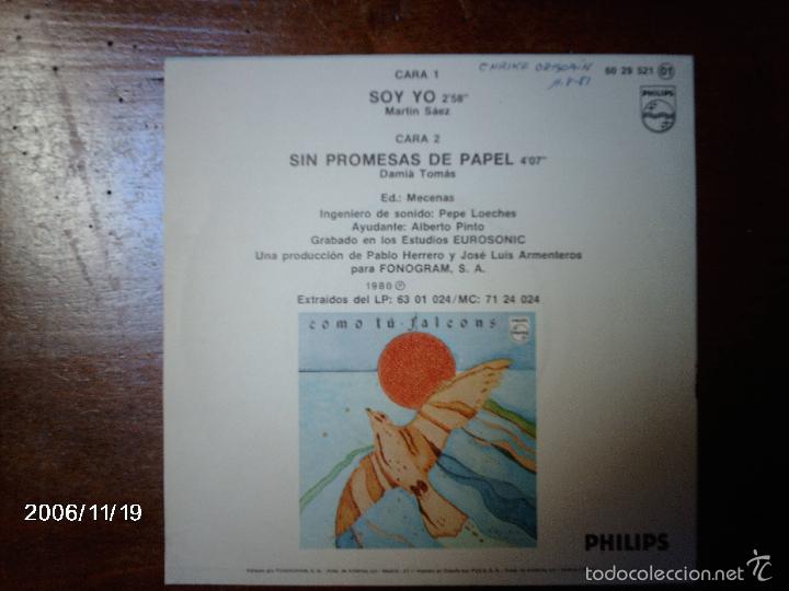 Discos de vinilo: falcons  -  soy yo  +  sin promesas de papel - Foto 2