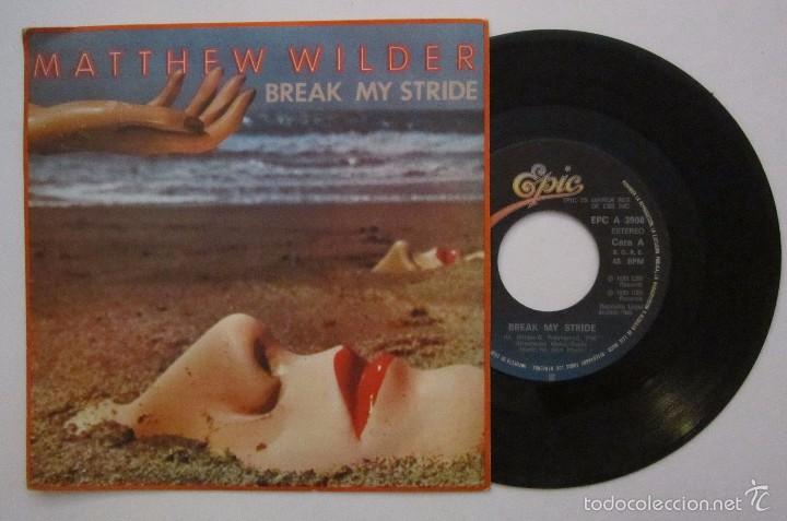 Discos de vinilo: (61) VINILO EP SINGLE MATTHEW WILDER BREAK MY STRIDE - Foto 1