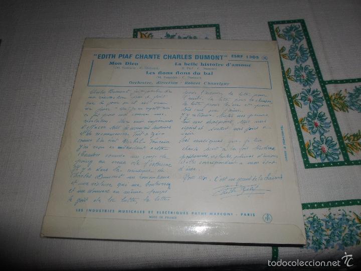 Discos de vinilo: EDITH PIAF CHANTE CHARLES DUMONT - Foto 2