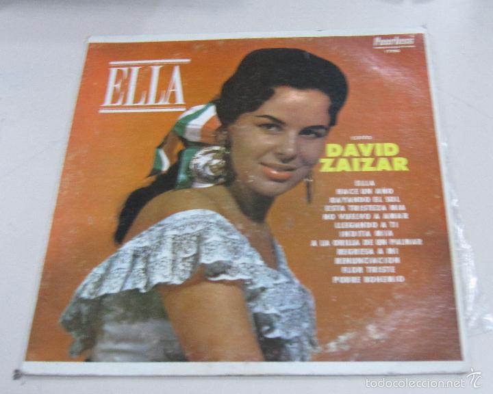 Discos de vinilo: LP. DAVID ZAIZAR. ELLA. DISCOS PEERLESS, MEXICO. - Foto 1