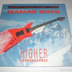 Discos de vinilo: DOUBLE SINGLE MAMA'S BOYS - HIGHER GROUND - JIVE UK 1987 GATEFOLD VG+. Lote 58989055
