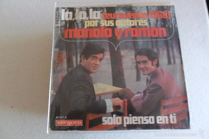 Discos de vinilo: MANOLO Y RAMON - LA LA LA 1968 - Foto 1