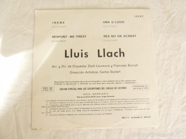 Discos de vinilo: LLUIS LLACH - EP ORLADOR - Foto 2