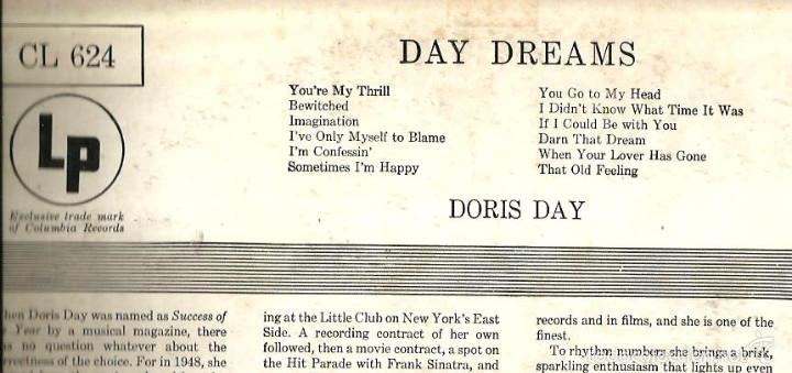 Discos de vinilo: LP DORIS DAY : DAY DREAMS - Foto 2
