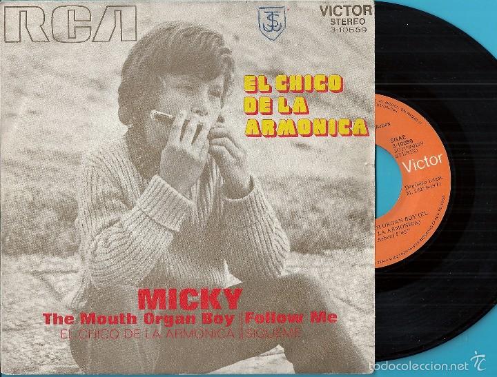 Discos de vinilo: MICKY: EL CHICO DE LA ARM&Oacute;NICA / S&Iacute;GUEME - Foto 1