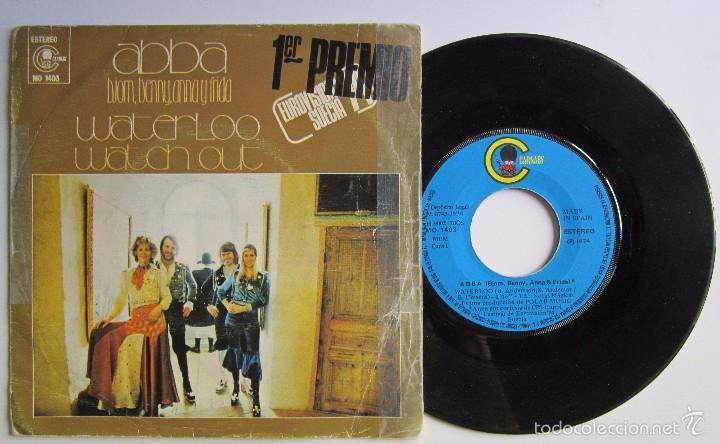 Discos de vinilo: (37) VINILO SIGLE ABBA WATERLOO WATCH OUT - Foto 1