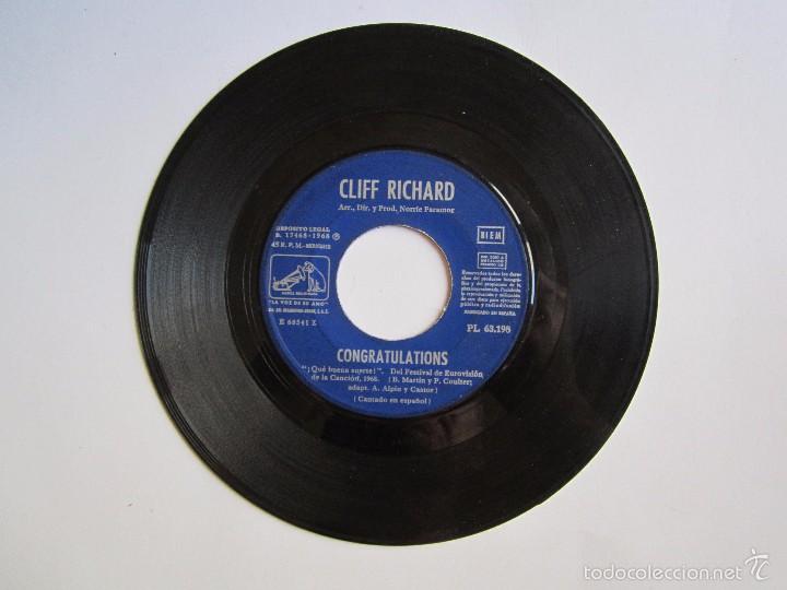 Discos de vinilo: (135) &iexcl;&iexcl; OFERTA SIN FUNDA!! VINILO SINGLE CLIFF RICHARD  CONGRATULATION - Foto 1