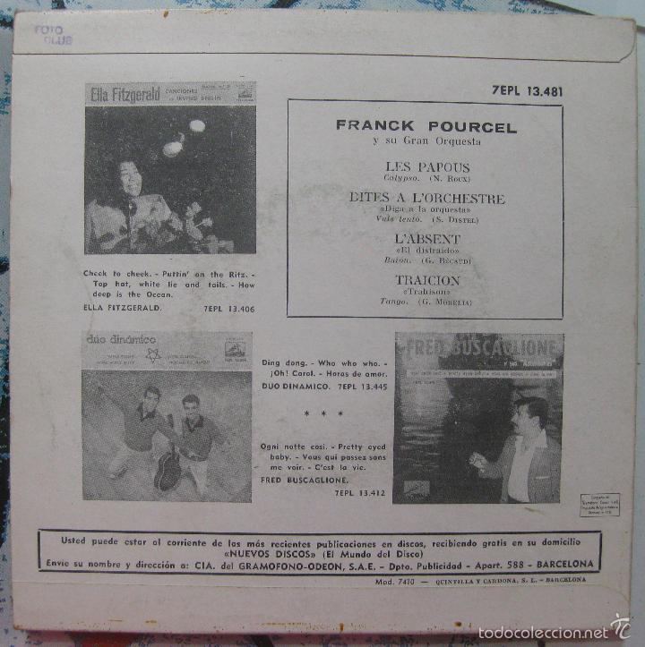 Discos de vinilo: Franck Pourcel y su Gran Orquesta. Les Papous. 1960 - Foto 2