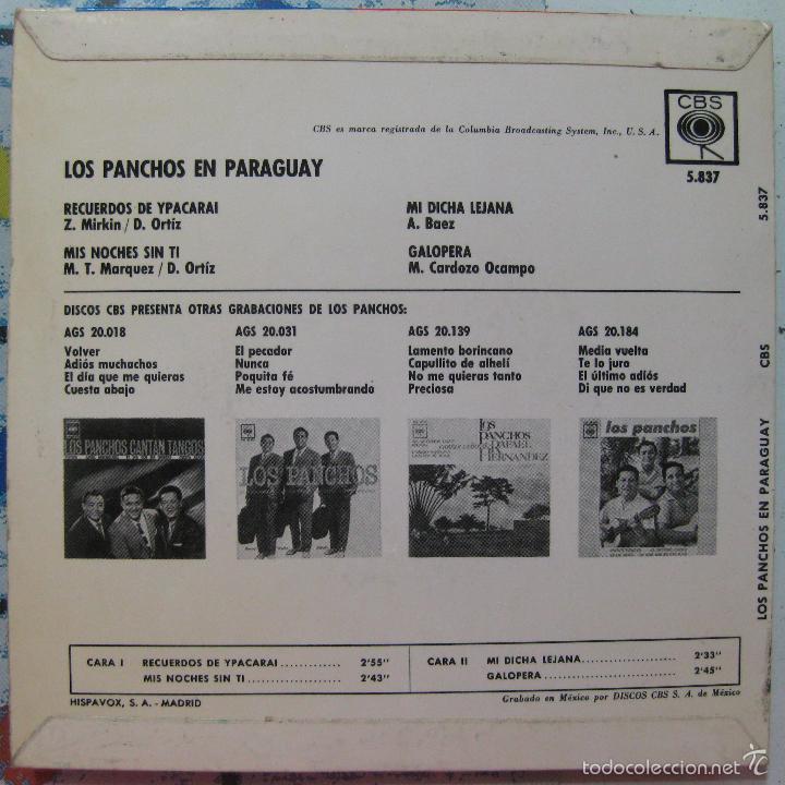Discos de vinilo: Los Panchos en Paraguay. 1964 - Foto 2