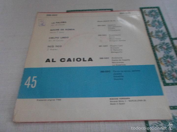 Discos de vinilo: AL CAIOLA LA PALOMA - Foto 2