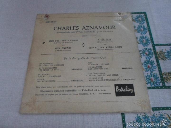 Discos de vinilo: CHARLES AZNAVOUR A MA FILLE - Foto 2