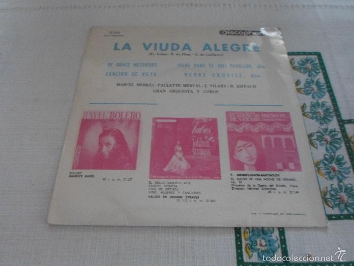Discos de vinilo: LA VIUDA ALEGRE MARCEL MERKES - Foto 2