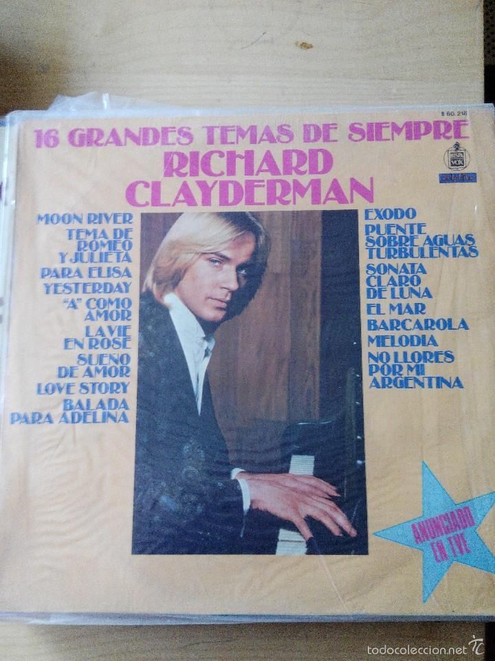 Discos de vinilo: RICHARD CLAYDERMAN - 16 GRANDES EXITOS - Foto 1