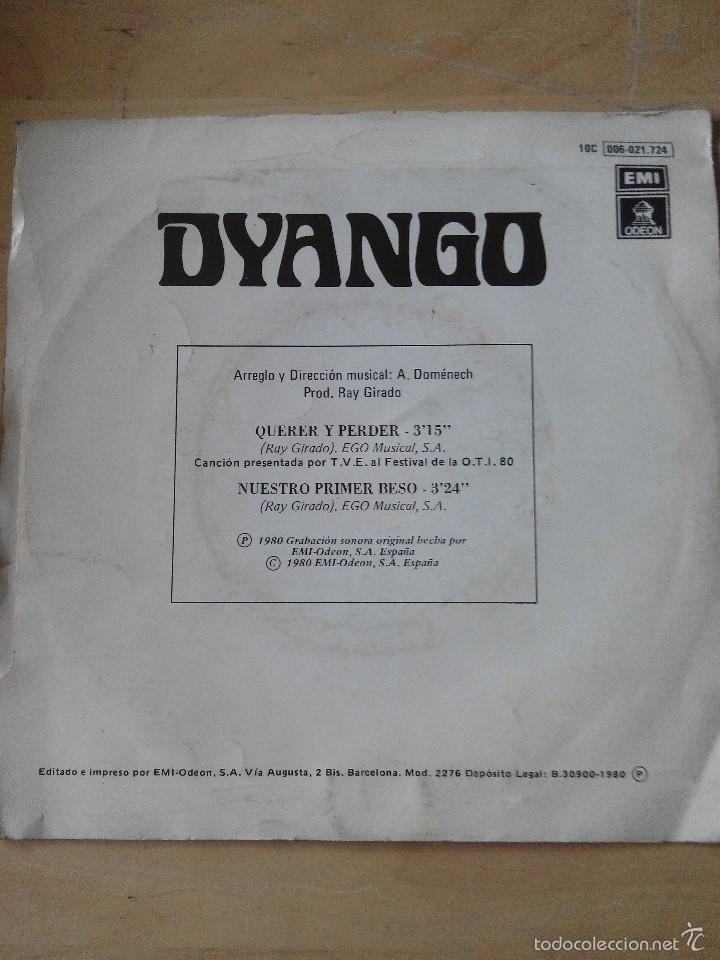 Discos de vinilo: DYANGO - QUERER Y PERDER - Foto 2