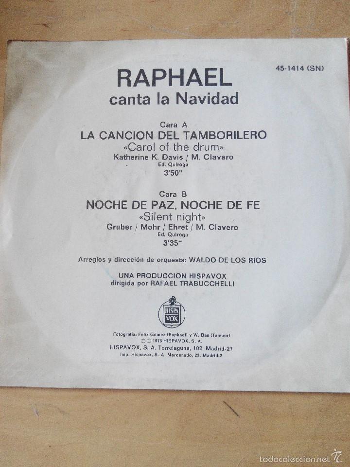 Discos de vinilo: RAPHAEL CANTA A LA NAVIDAD - Foto 2