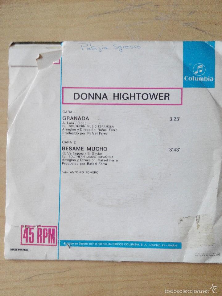 Discos de vinilo: DONNA HIGHTOWER - GRANADA - Foto 2