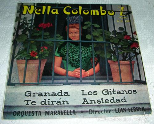 Discos de vinilo: NELLA COLOMBO - GRANADA + 3 - EP 1960 - Foto 1