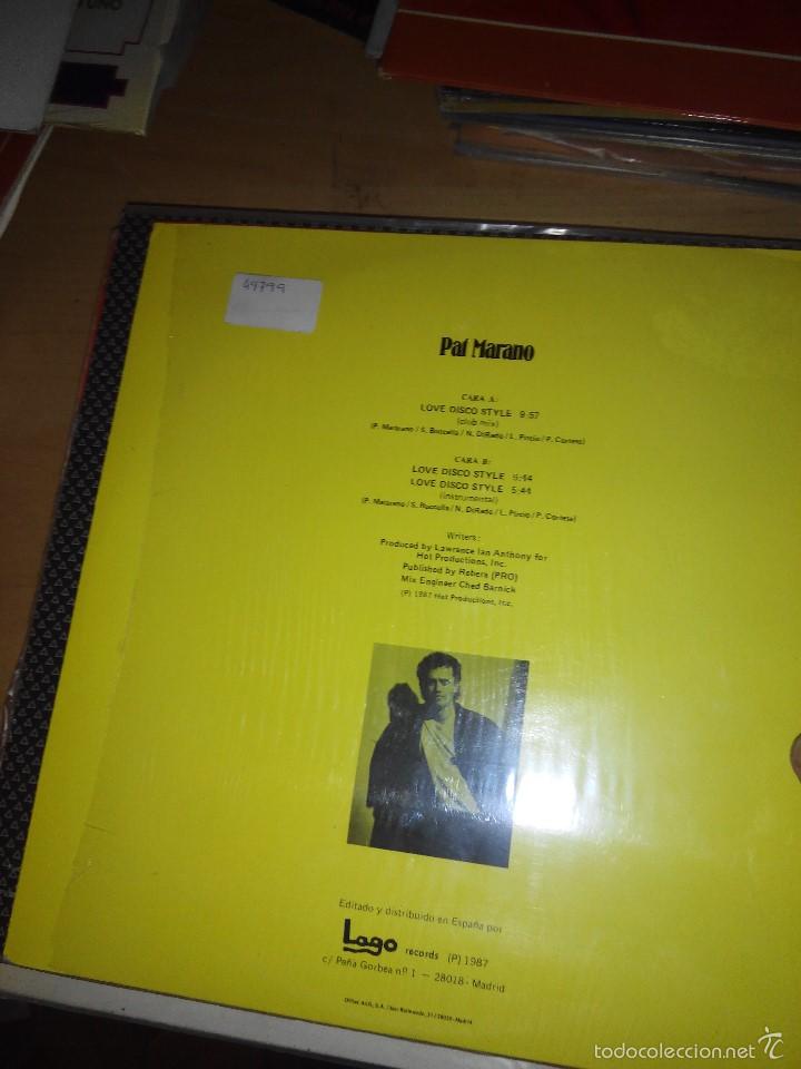 Discos de vinilo: PAT MARANO - LOVE DISCO STYLE  - MAXI SINGLE LP VINILO - Foto 2