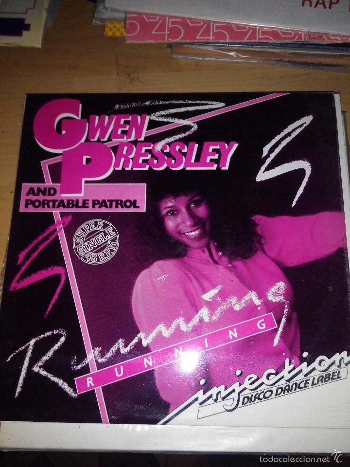 Discos de vinilo: GWEN PRESSLEY - RUNNING SUPER SINGLE 45 VINILO - Foto 1