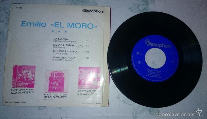 Discos de vinilo: EMILIO EL MORO : LA LLUVIA +3 (DISCOPHON 1970) - Foto 2