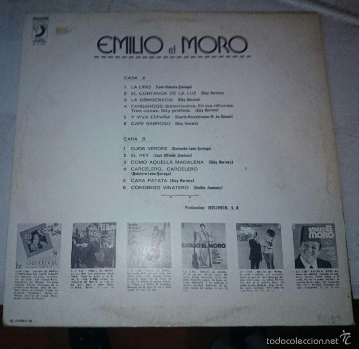 Discos de vinilo: EMILIO EL MORO : LA DEMOCRACIA (DISCOPHON 1976) - Foto 4