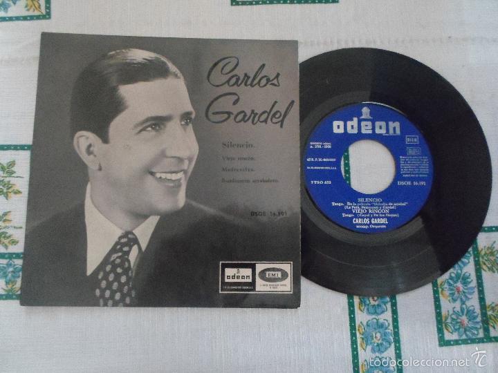 Discos de vinilo: CARLOS GARDEL - SILENCIO +3 - Foto 1
