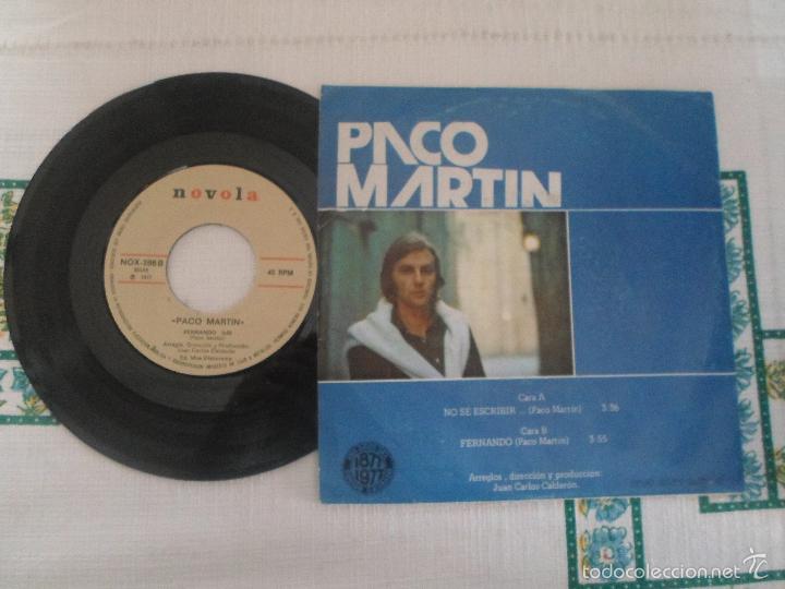 Discos de vinilo: paco martin - no se escribir - Foto 2