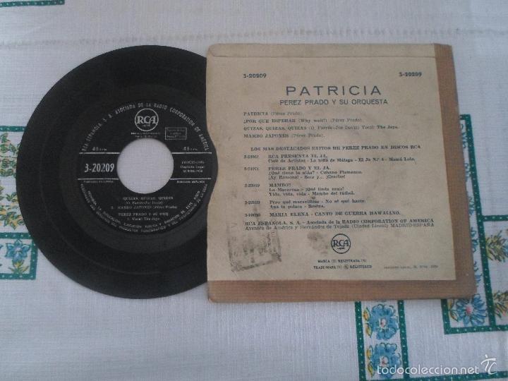 Discos de vinilo: PEREZ PRADO - PATRICIA +3 - Foto 2
