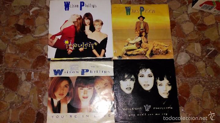 Discos de vinilo: LOTE 4 SINGLES WILSON PHILLIPS - Foto 1