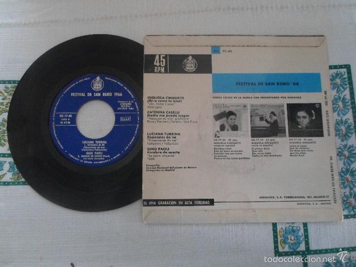 Discos de vinilo: FESTIVAL DE SAN REMO 66 - Foto 2