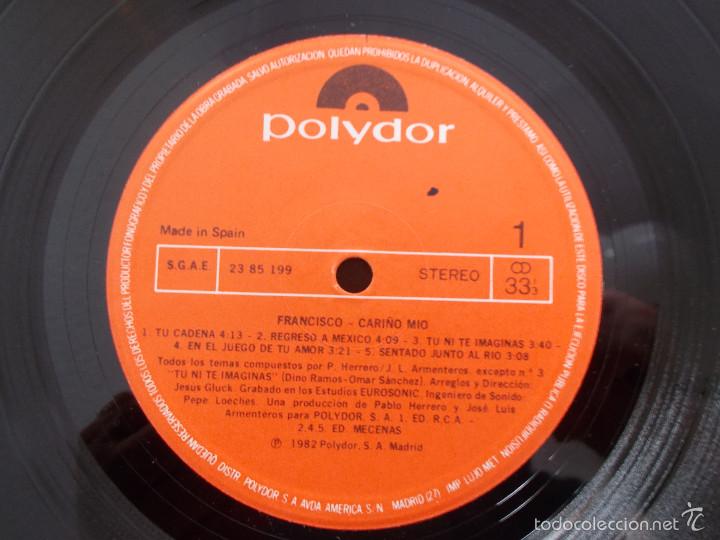 Discos de vinilo: FRANCISCO CARI&Ntilde;O MIO - Foto 3