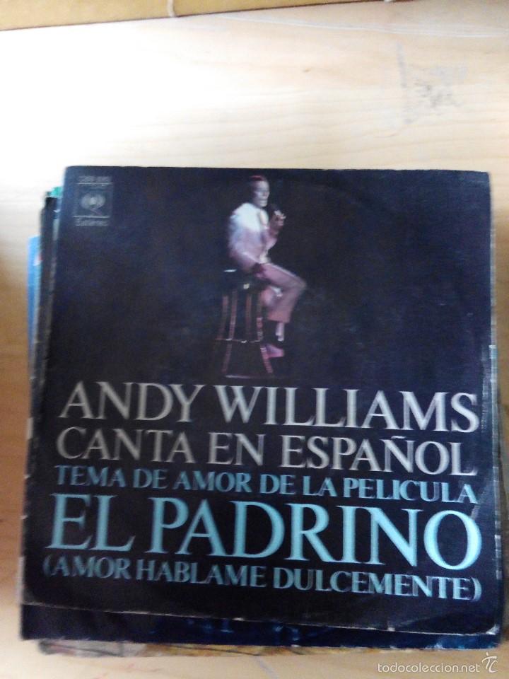 Discos de vinilo: ANDY WILLIMAS - EL PADRINO - SINGLE VINILO - Foto 1