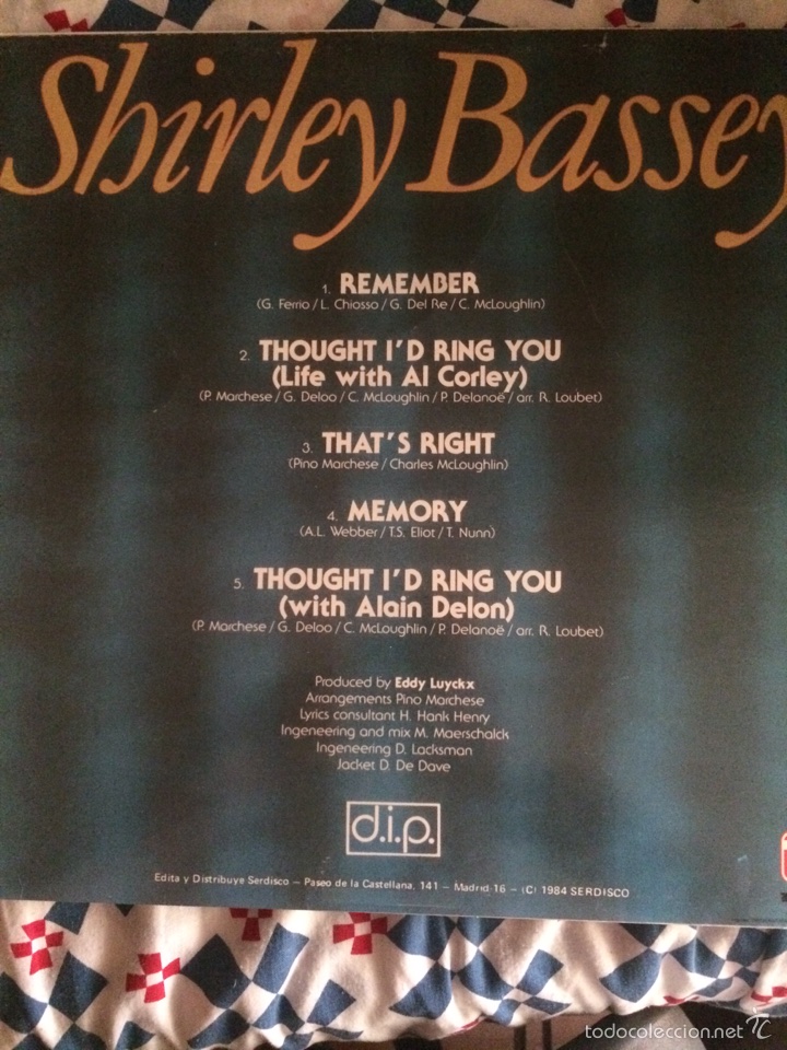 Discos de vinilo: SHIRLEY BASSEY-REMEMBER-1984-NUEVO - Foto 2