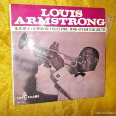 Discos de vinilo: LOUIS ARMSTRONG. HELLO DOLLY + 3. EP. DISCO PROMOCIONAL. KAPP RECORDS 1964. IMPECABLE