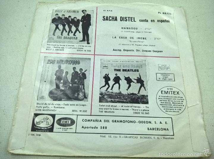 Discos de vinilo: SACHA DISTEL-MAMADOU-SINGLE-N - Foto 2