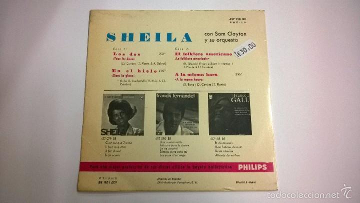 Discos de vinilo: Sheila.El folklore americano.Los dos.EP.ESPA&Ntilde;A 1966.PHILIPS. - Foto 2