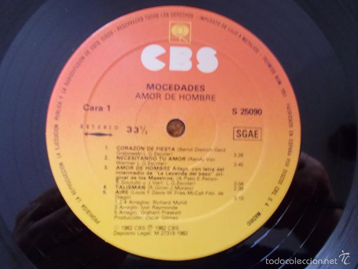 Discos de vinilo: MOCEDADES. AMOR DE HOMBRE - Foto 3