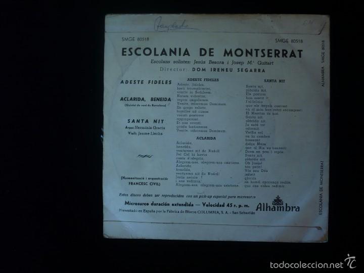 Discos de vinilo: escolania de montserrat, santa nit - Foto 2