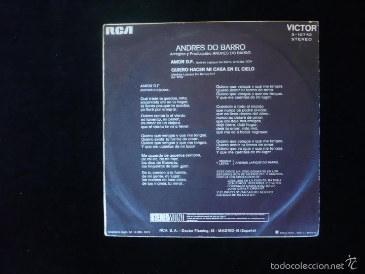 Discos de vinilo: andres do barro, amor d. f. - Foto 2