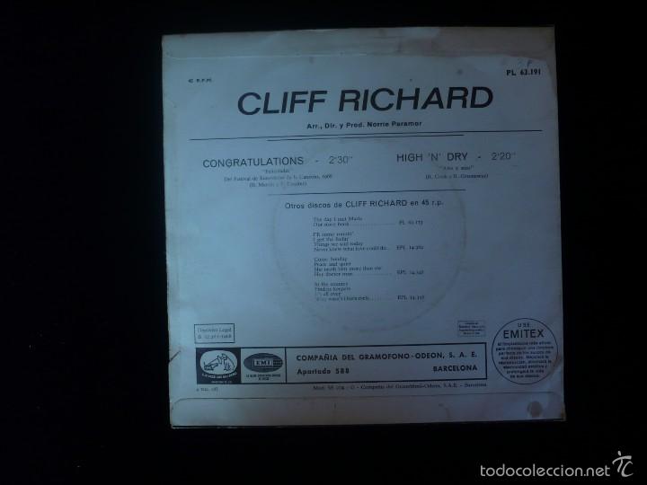 Discos de vinilo: cliff richard, congratulations (eurovision 1968 - Foto 2